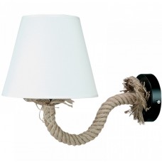 Απλίκα Τοίχου 1xE27 230V Μαύρη με Σχοινί 43368-BL